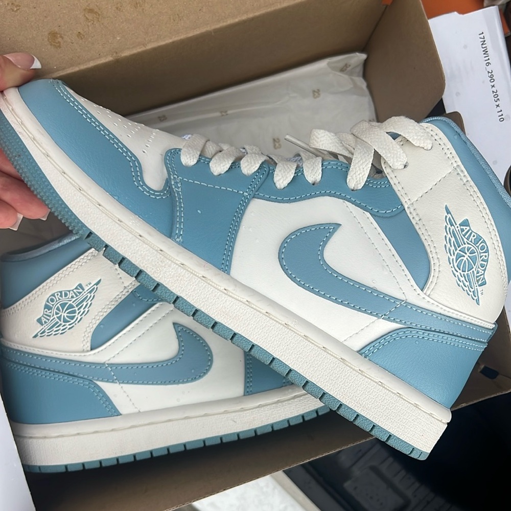 Jordan Sky Blue and White Sneakers